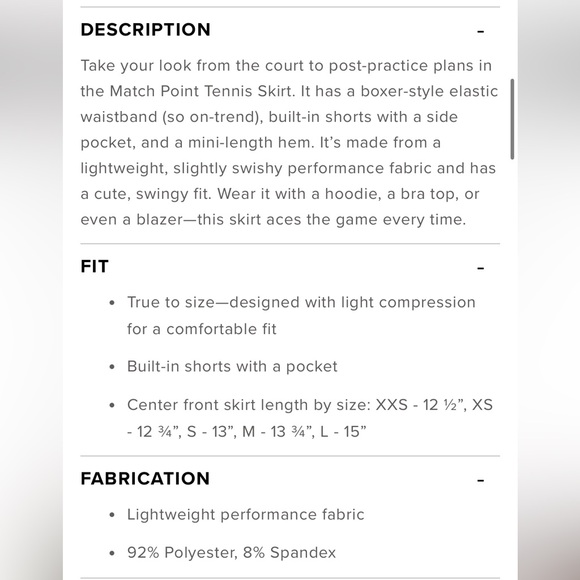 ALO Yoga Match Point Black Tennis Skirt - Picture 12 of 12